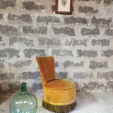 Velvet toad armchair