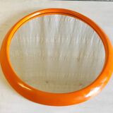 Orange oval mirror - 1970s