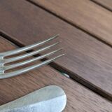 Set of 6 silver plated metal forks and spoons 20g with medallion f