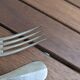 Set of 6 silver plated metal forks and spoons 20g with medallion f