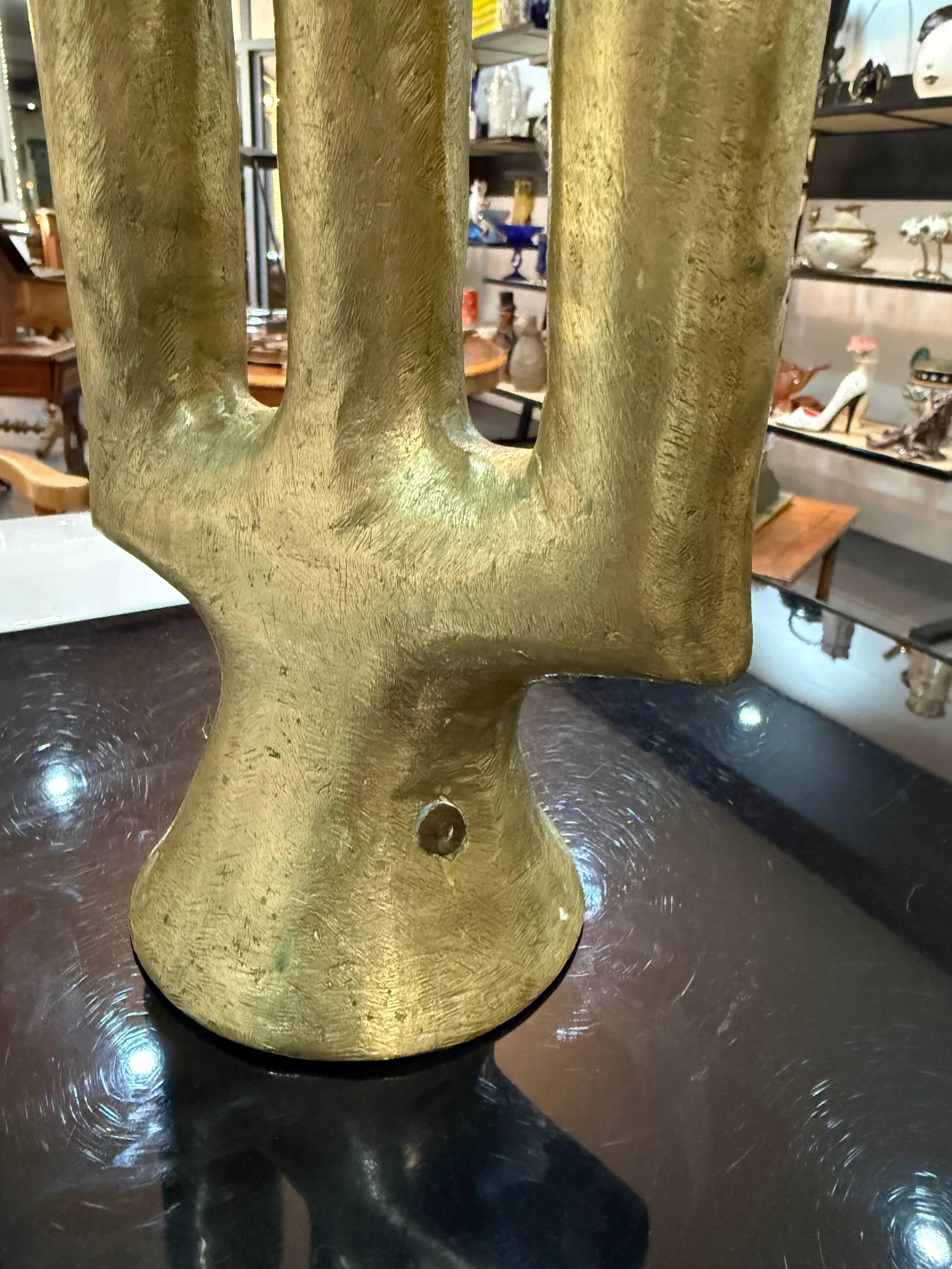 Artisanal chandelier in solid brass – Unique piece – Chad