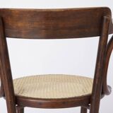 Vintage desk chair bentwood Viennese braid Fischel Austria