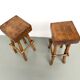 Pair of brutalist bar stools, France, 1950s