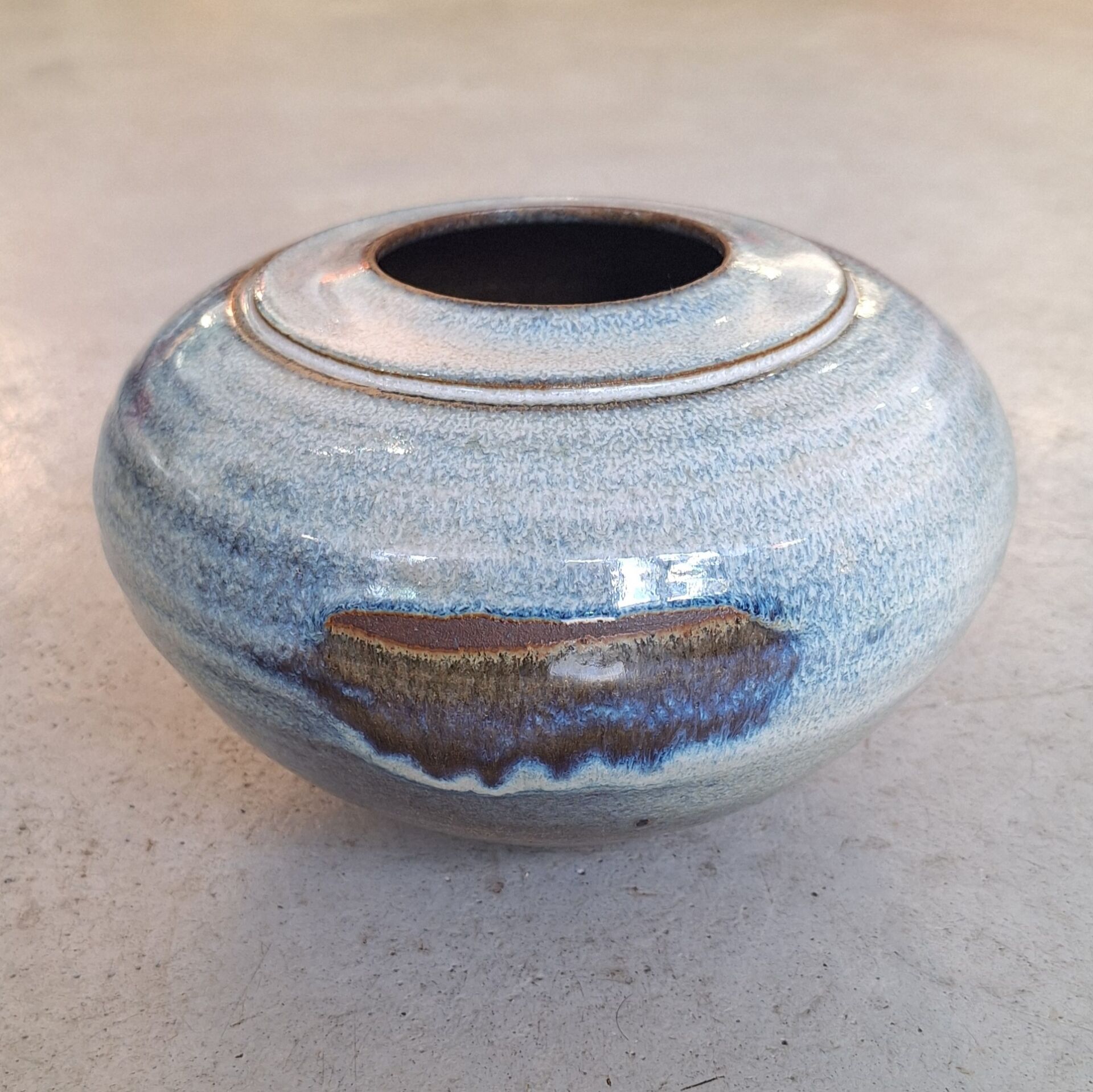 Glazed ceramic vase by Nadia and Alain Pinel