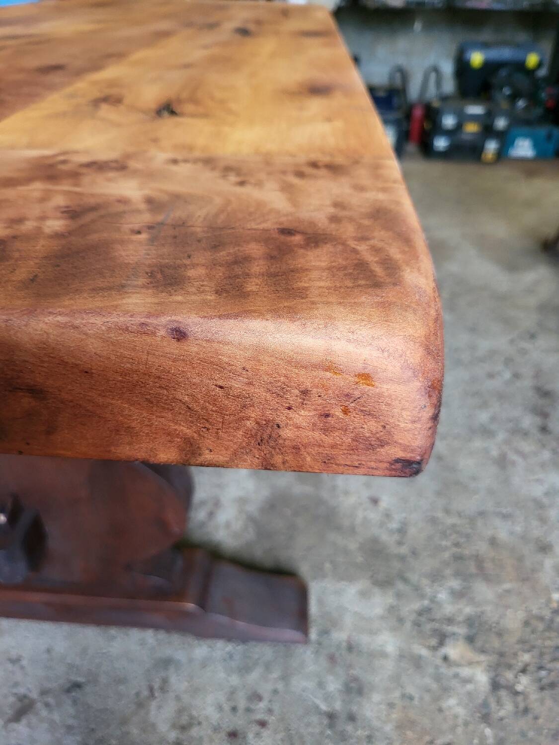 Large solid wood table – carefully restored – 200 x 80 cm