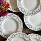 Set of 8 antique deep plates in ironstone, Villey de Longch.