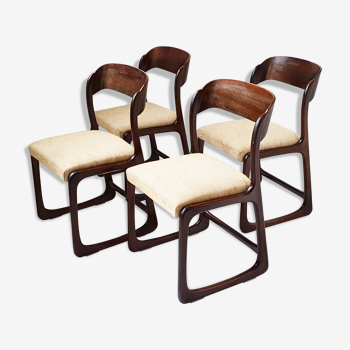 Suite of 4 baumann sled chairs