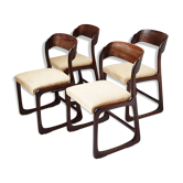 Suite de 4 chaises traîneau Baumann