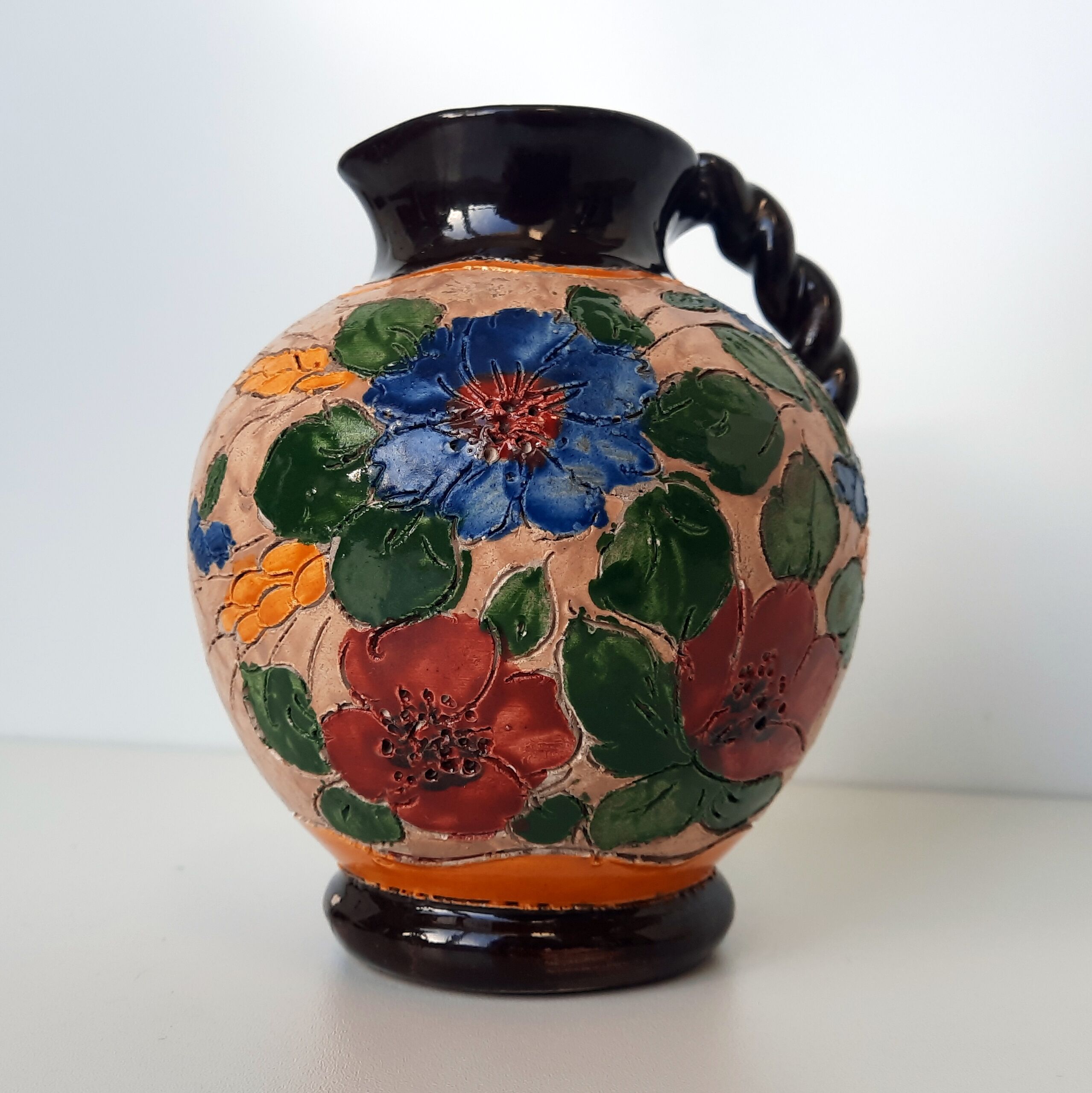 Vallauris ceramic vase signed Jérôme Massier