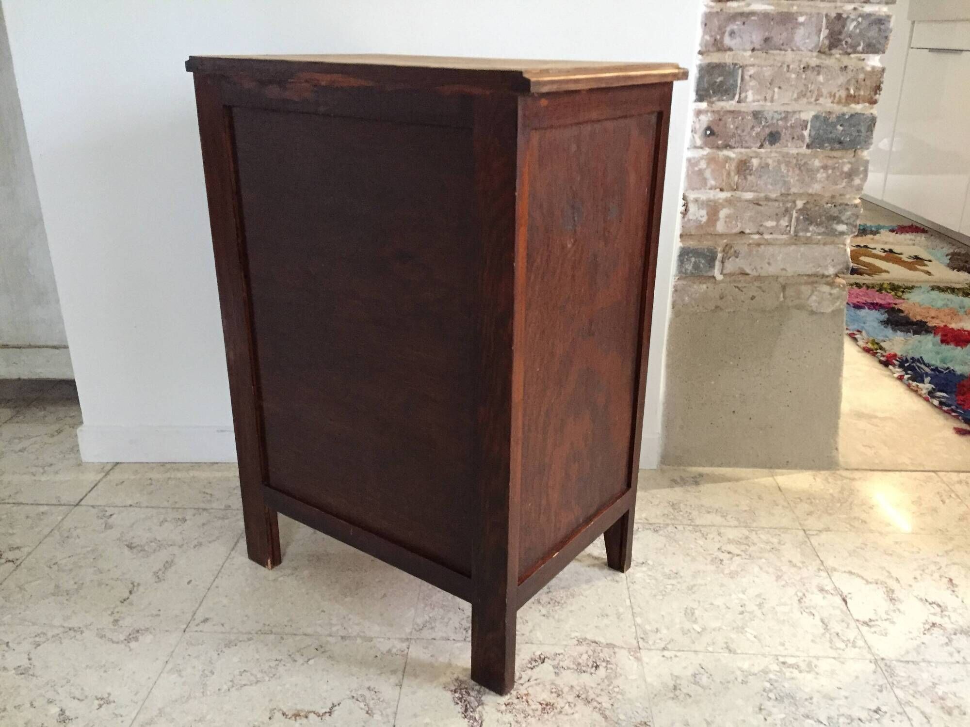 Vintage Bedside Table Compass Legs