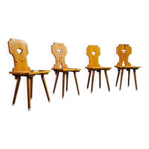 4 x chaises folk / Tyroler