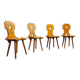 4 x chaises folk / Tyroler / en pin / 1970