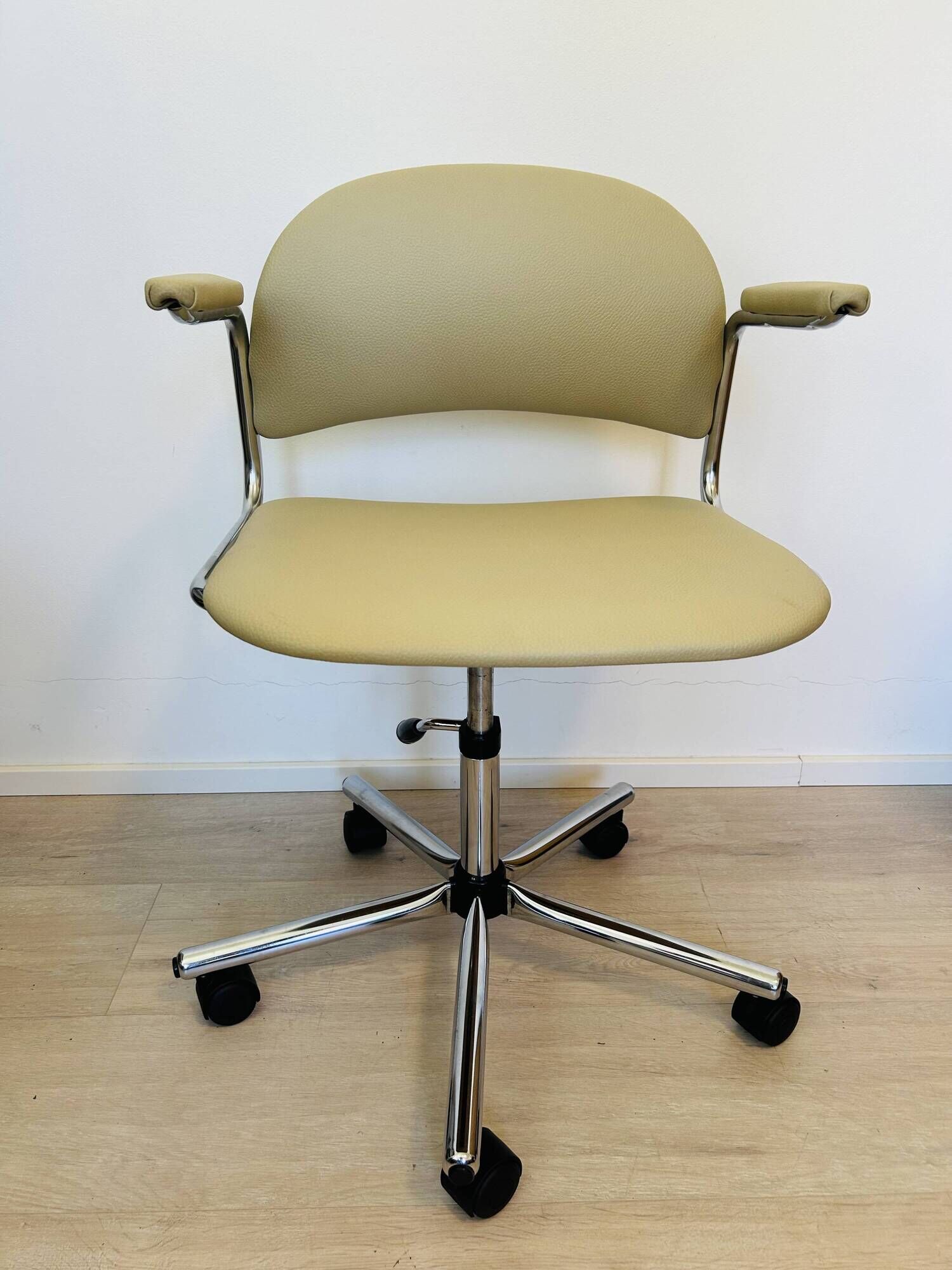 Vintage Light Olive Office Chair by Kovona Model K-107 from Czechoslovakia 1970’s