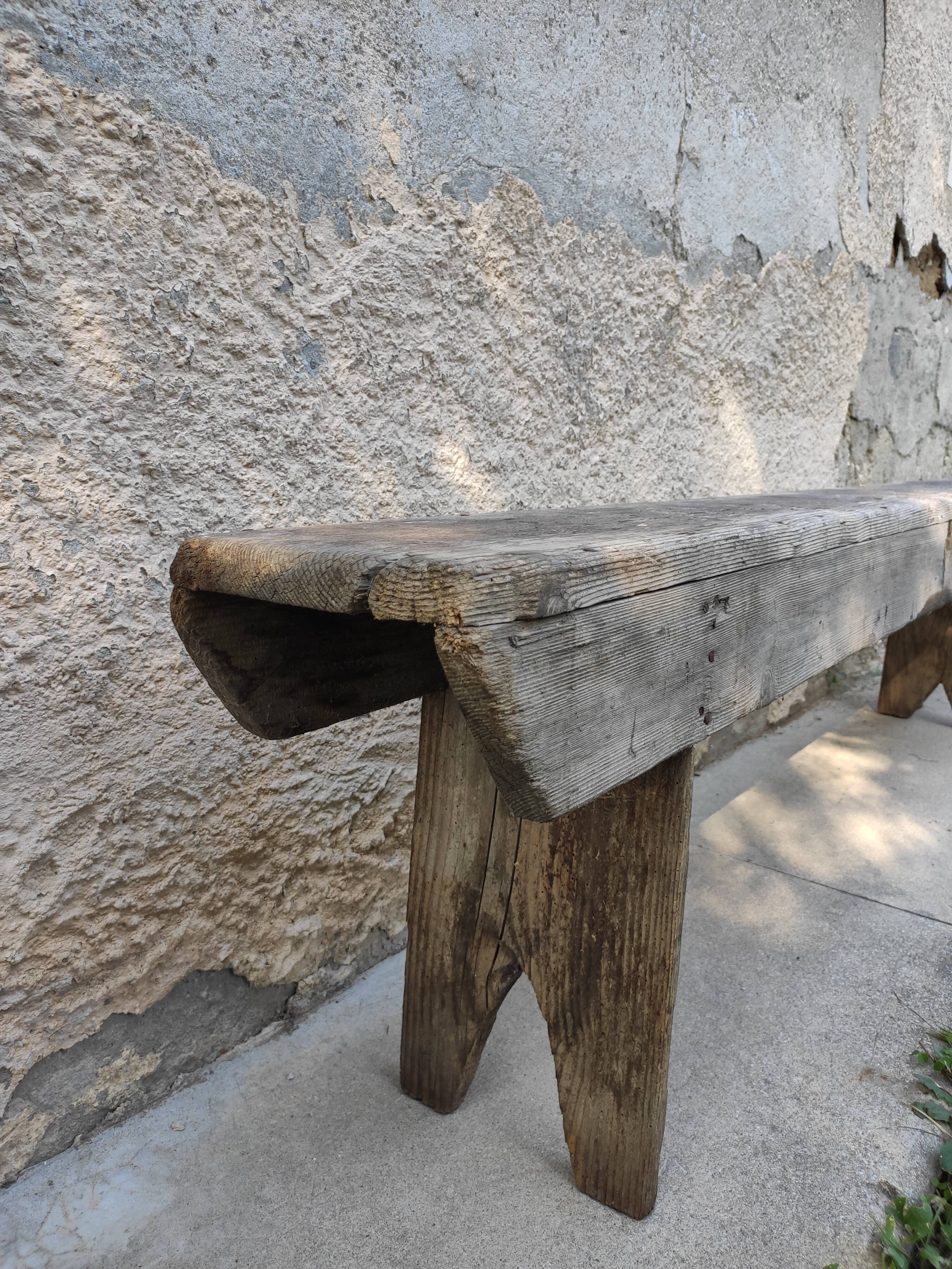 Old farm bench