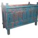 Damchaya blue chest original piece old teak with secrets