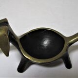 Zoomorphic bronze dachshund ashtray 50s
