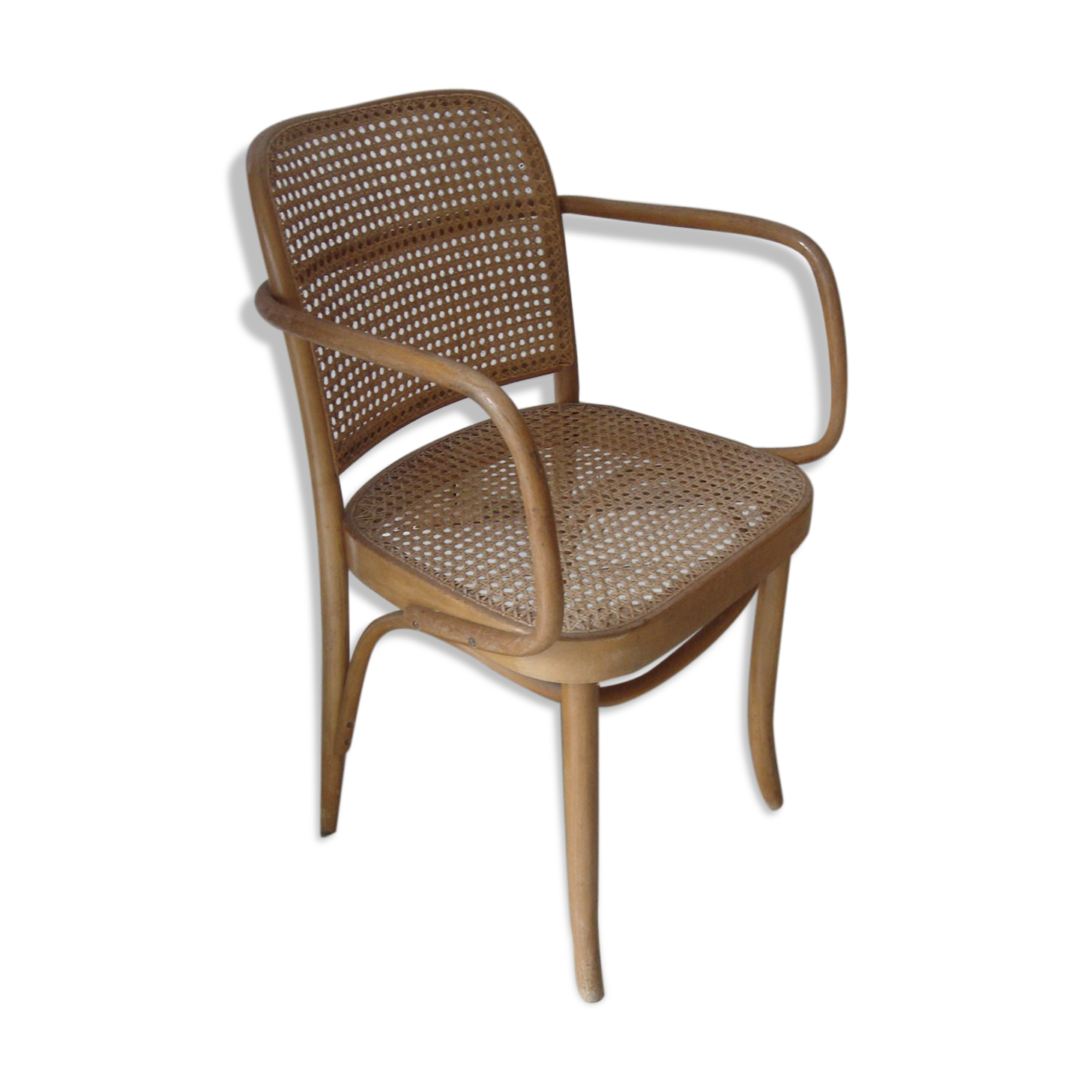 Rattan armchair Thonet end 19th century
