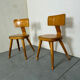 Vintage set of 2 mid century modernist beech Children's Chairs 1950s