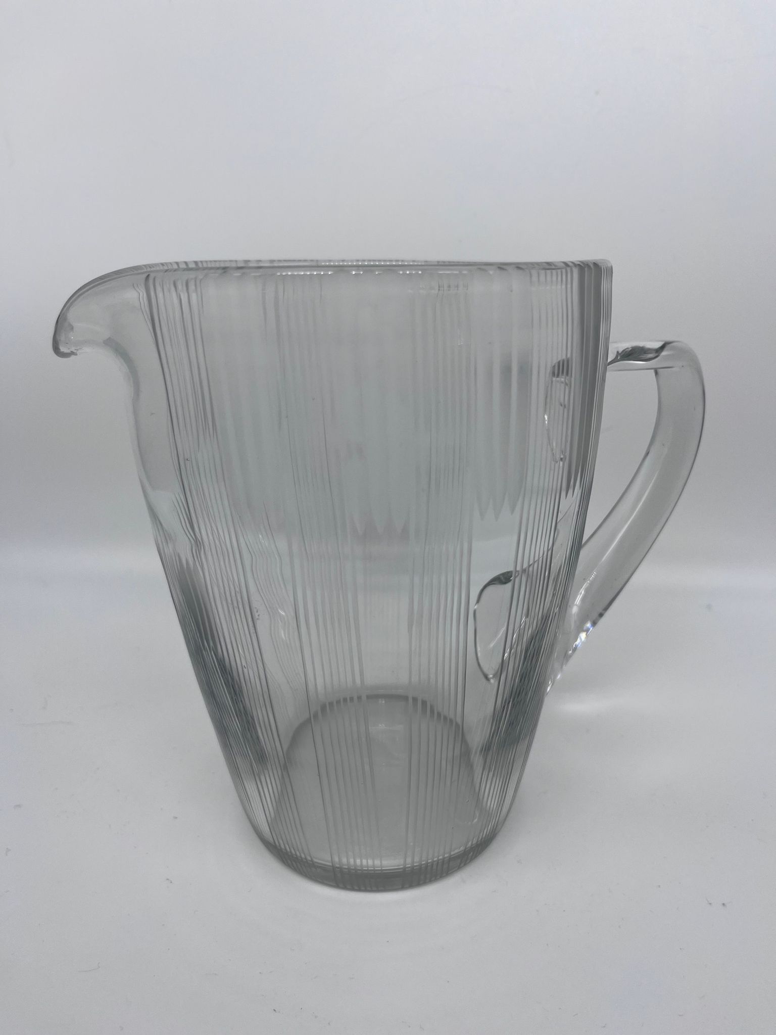 50s chiseled glass pitcher