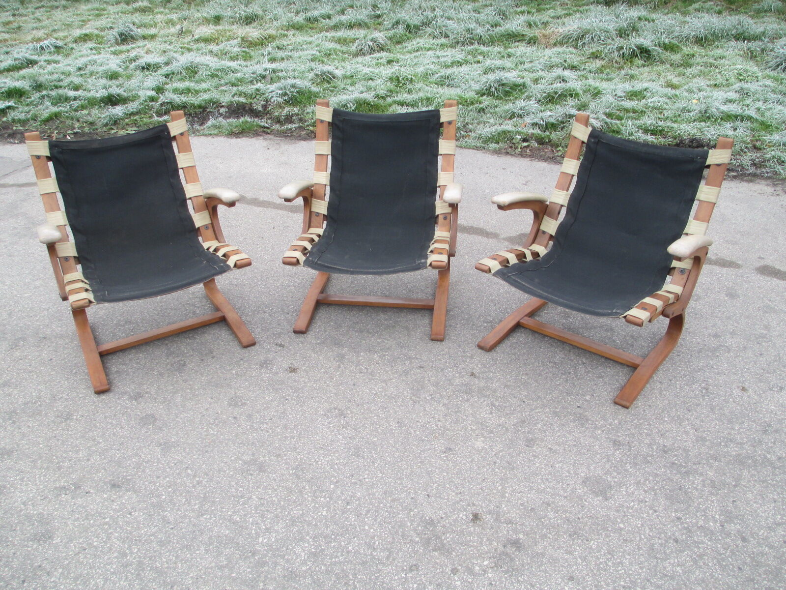 Set of Three Armchairs, Rybo Rykken & Co., Norway, 1970s