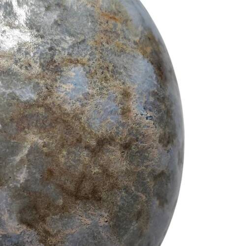 Art ceramic vase by Jean de Veyle, France, circa 1900, iridescent glazed, 16 cm.