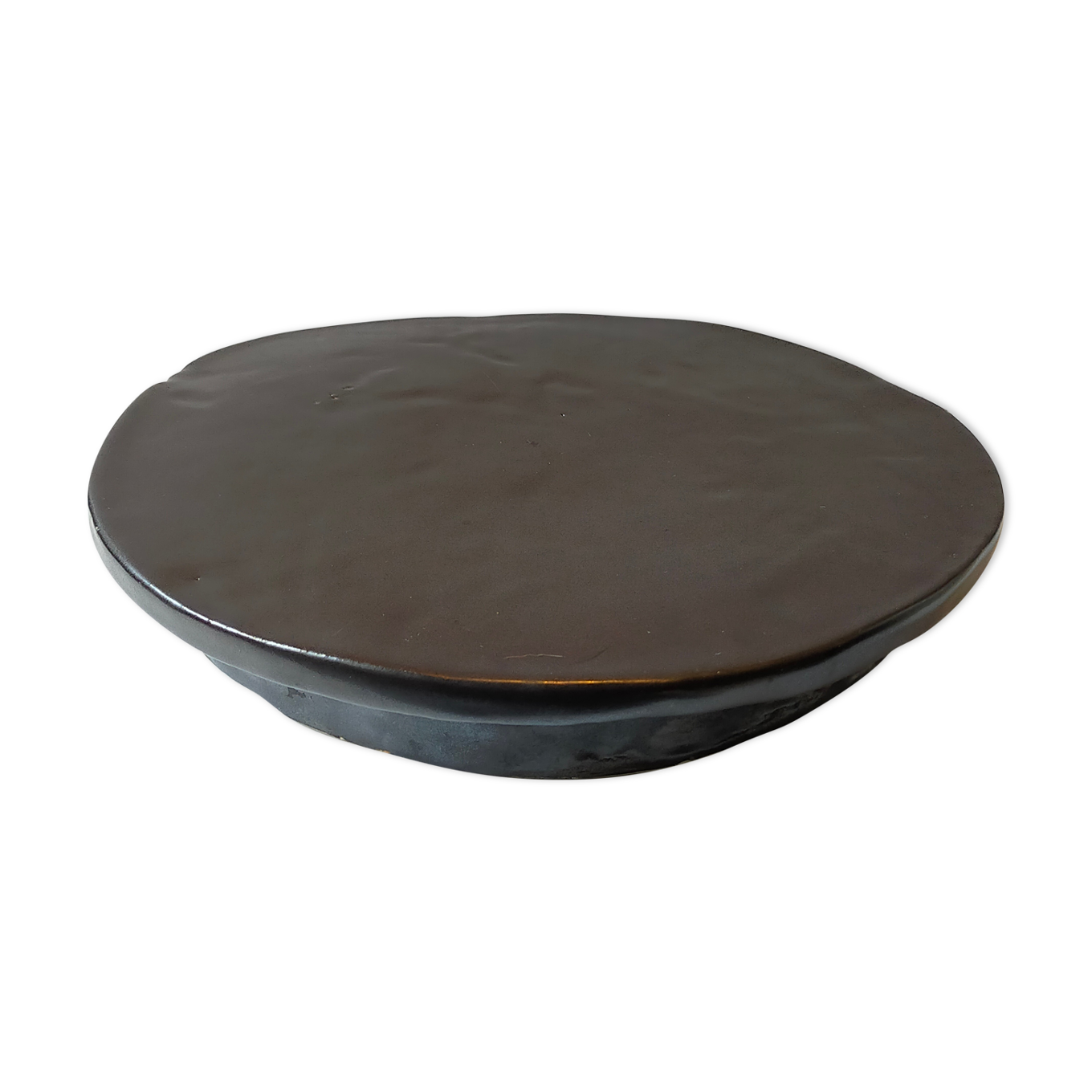 Potter's trivia with vintage matte black enamel 70s