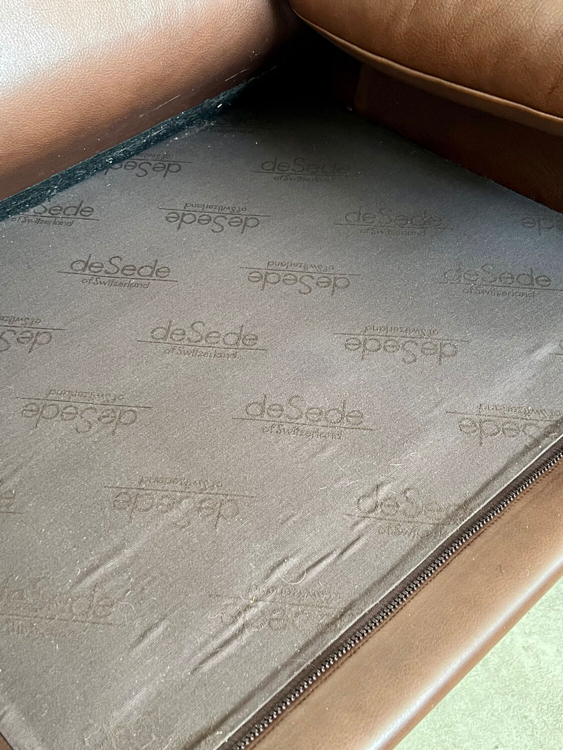 Vintage sofa 2 places leather camel design de sede ds-1023