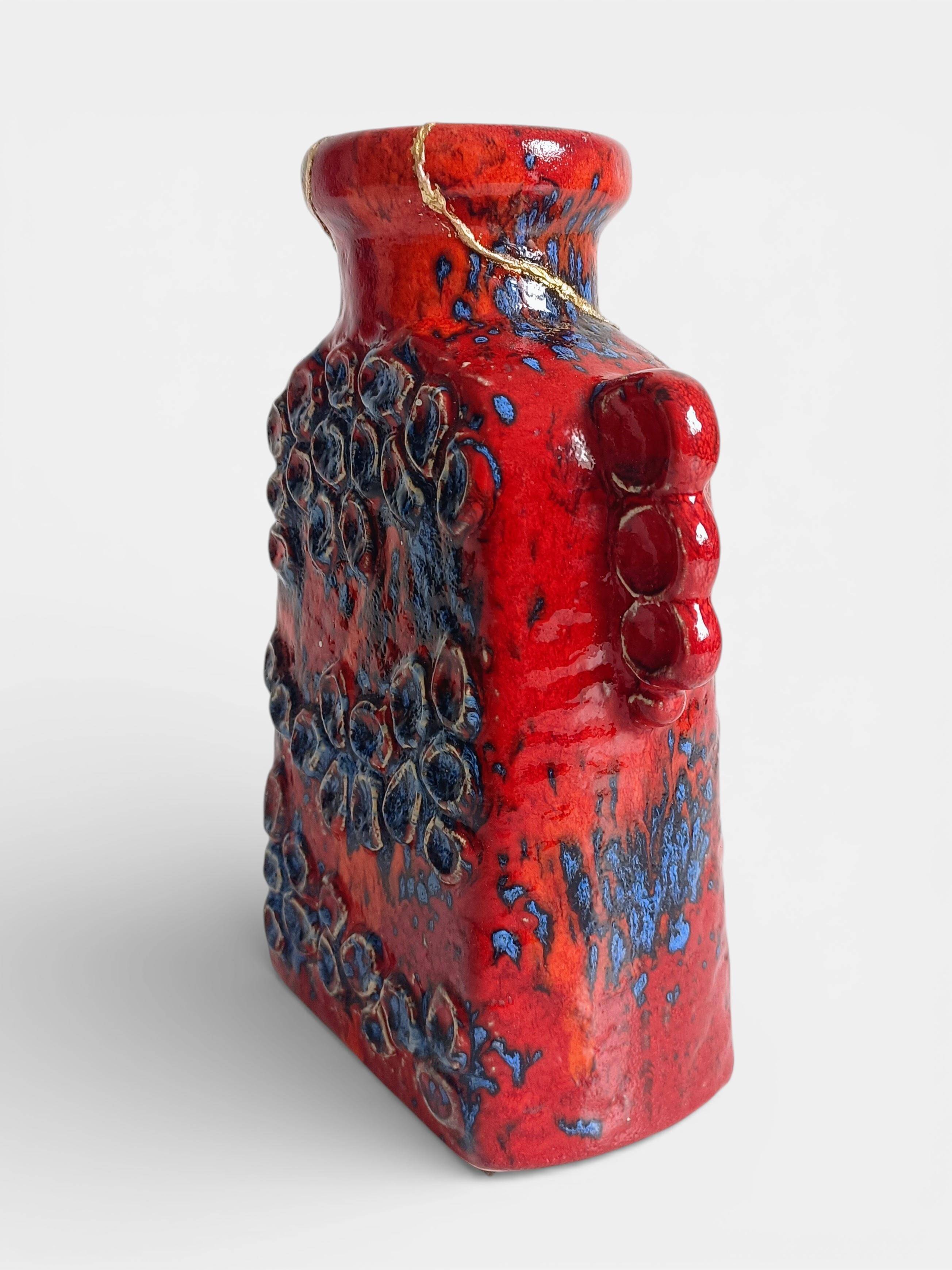 Restored Dümler & Breiden Domino Décor Vase with Kintsugi-Style Gold Repair