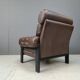Pair of leather armchairs made in Denmark, 1960s