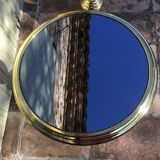 Pair of coffee tables gilded metal smoked glass top