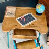 Desk and school chair set