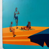 Painting "Public Beach" by Olivier Bour, 2000s
