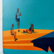 Painting "Public Beach" by Olivier Bour, 2000s