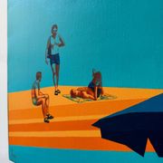 Tableau « Plage Publique » Olivier Bour années 2000