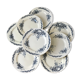 Set of 8 flat plates Terre de Fer Salins model "Rocailles" late nineteenth