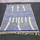 Custom-made Moroccan natural wool rug in pure wool, 2/3 m.