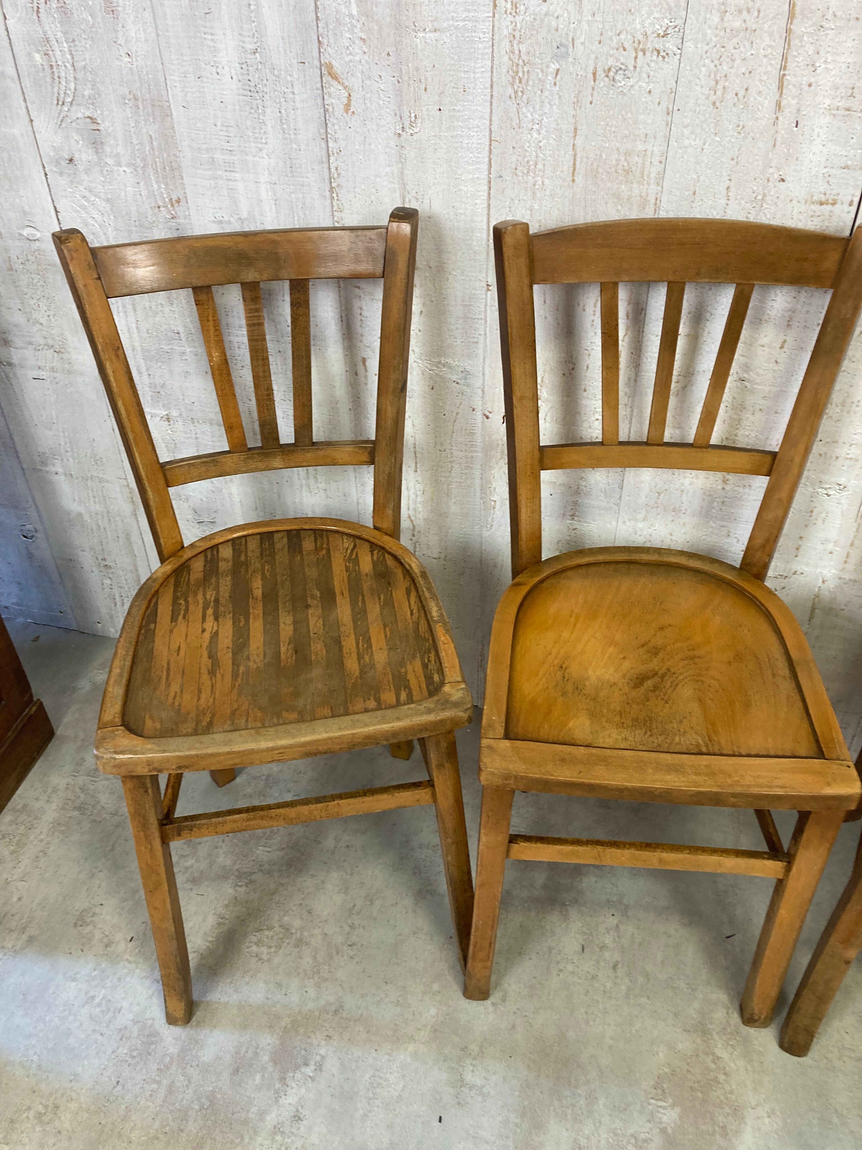 Chaises bistrot dépareillées x5