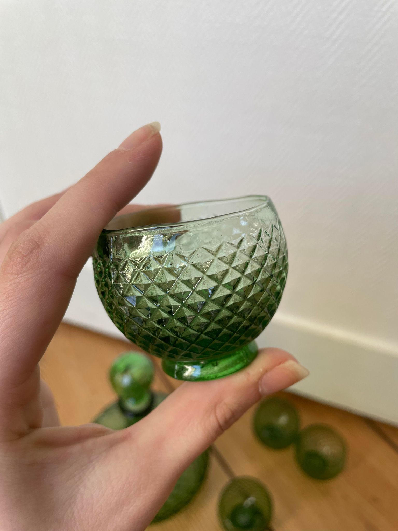 Carafe and polished glasses Made in Italy