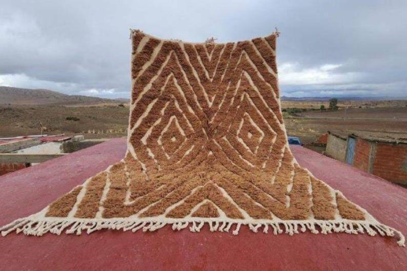 Traditional handmade beni ourain rug size 150 x 250 cm