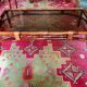 Table basse maugrion bambou, verre et cuir
