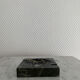 Vintage black marble squared veined ashtray