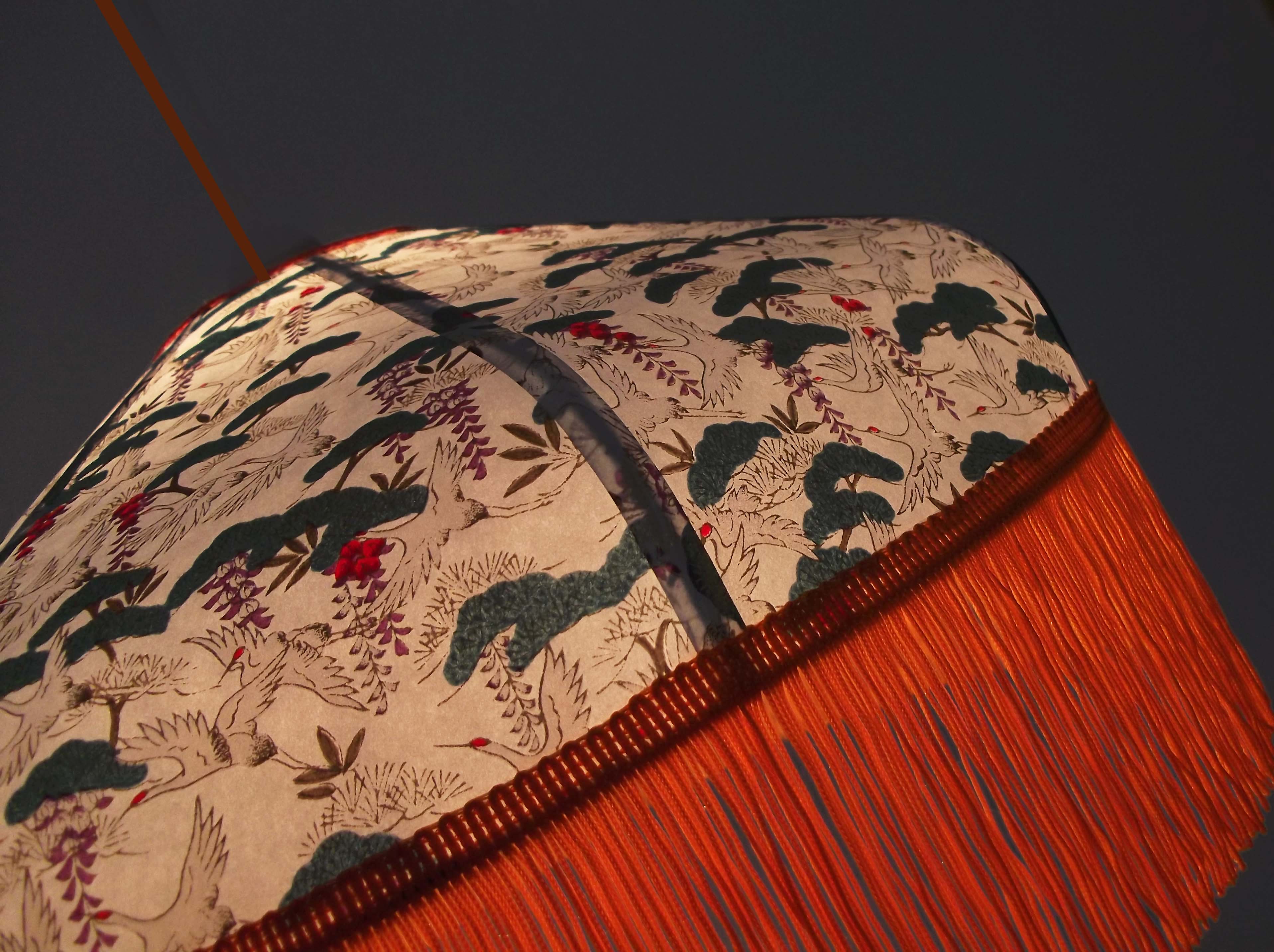 Japanese paper suspension with fringe "Anissa".