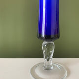 Vase opaline bleu