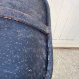 Paire de tabourets de bar pivotants artisanaux en métal de style industriel, 1950