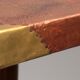 Lorenzo Burchiellaro, side table, copper and stained beechwood, Italy, 1960s.