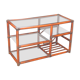 Rattan and leather bookcase 1970