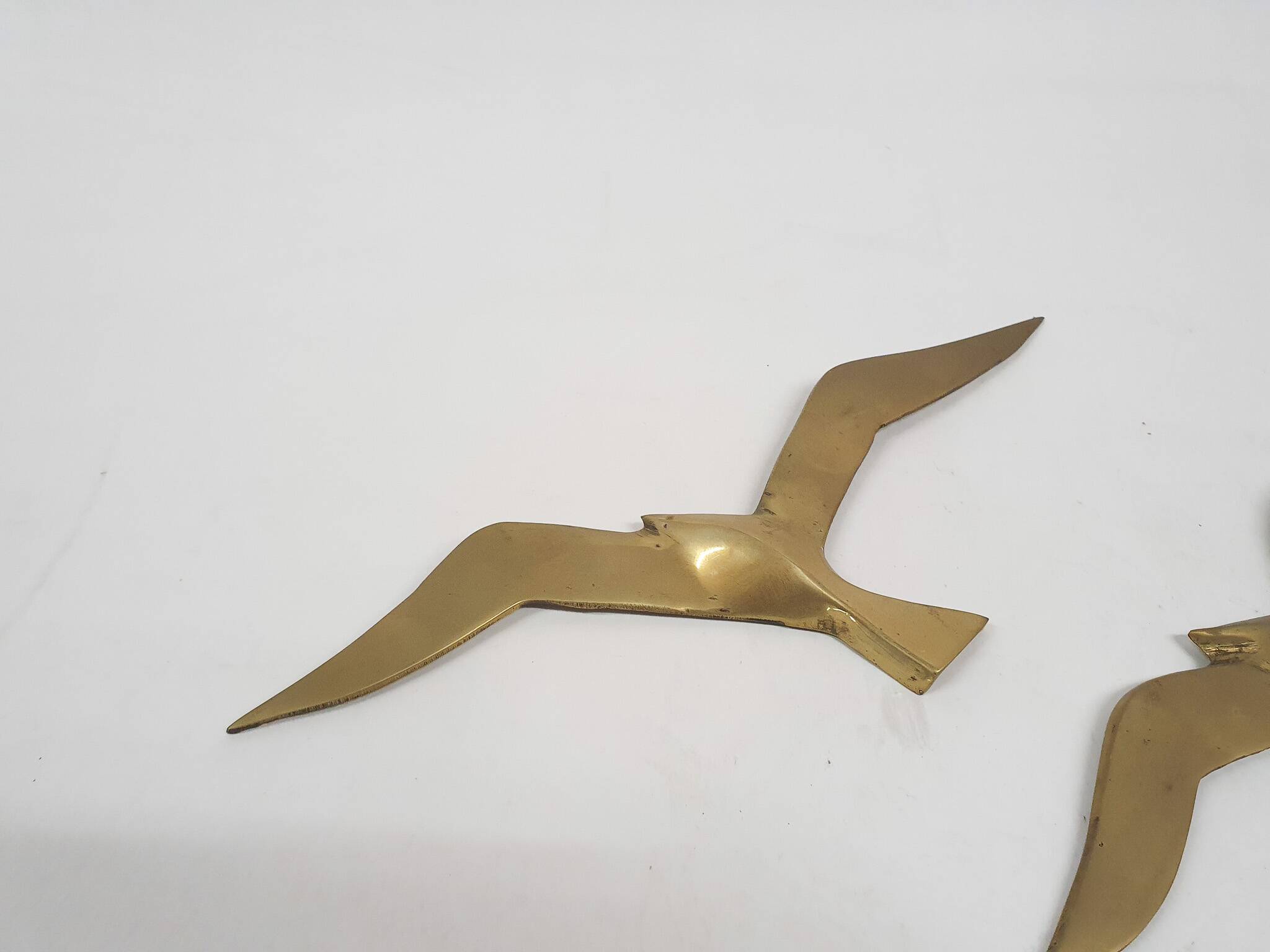 Set of three brass wall objects - birds, The Netherlands, 1960's