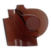 Sculpture en verre géométrique abstraite, Pays-Bas, années 1980