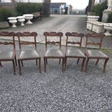 Chaises en acajou de style Régence x 5