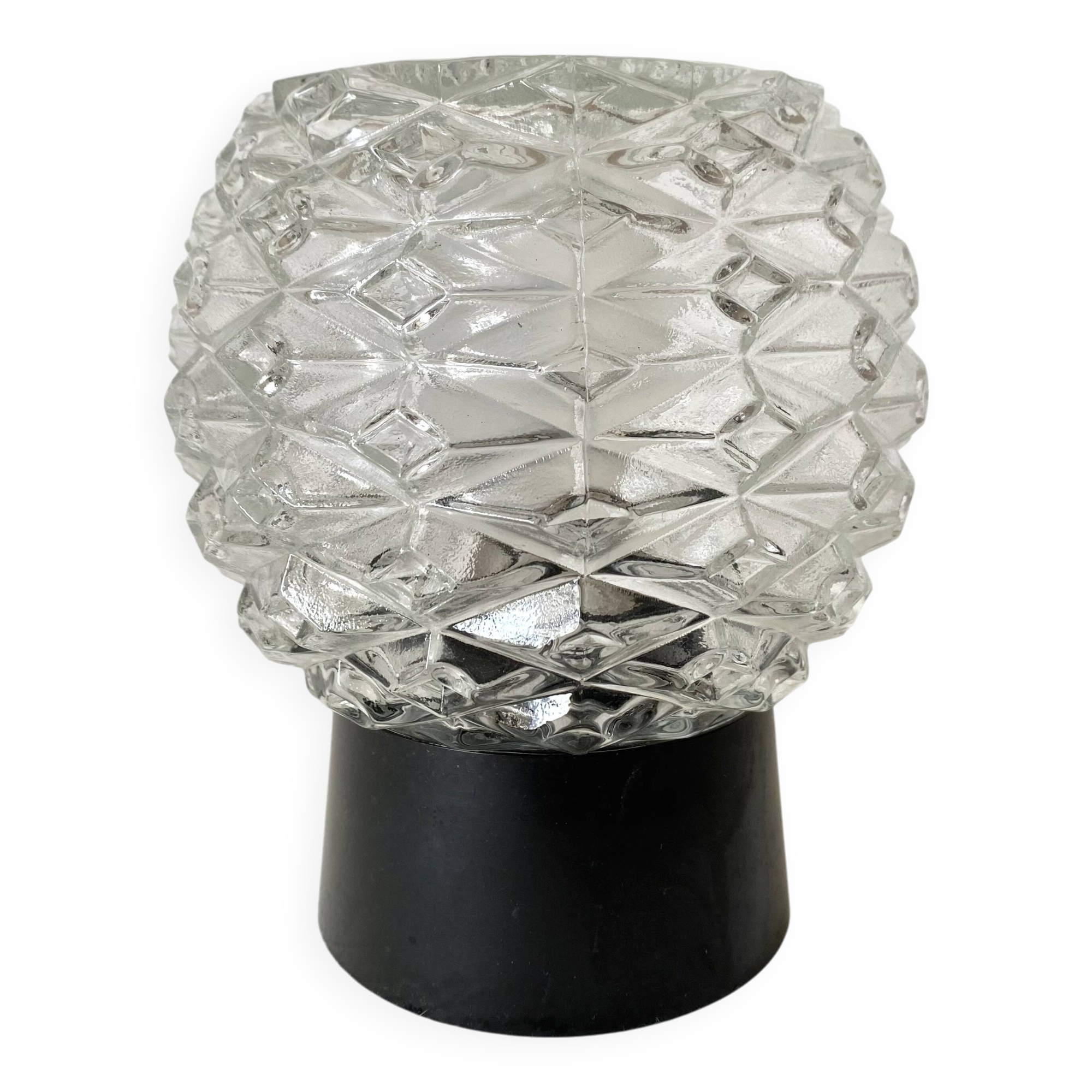 Vintage molded glass ceiling light